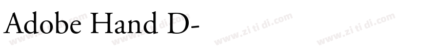 Adobe Hand D字体转换